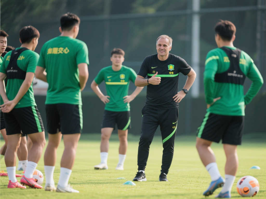 国安新帅塞蒂恩首训前与队员深入交流,展现亲和力 国安新帅塞蒂恩首训前与队员深入交流,展现亲和力